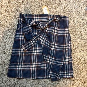 LUSH | NWT Plaid Blue Skirt | Size S